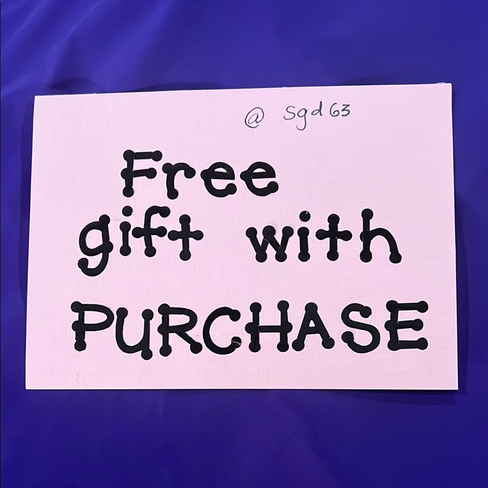At sgd63 you get a free gift with purchase